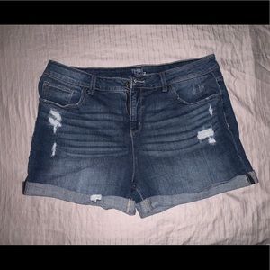 Ripped Jean Shorts